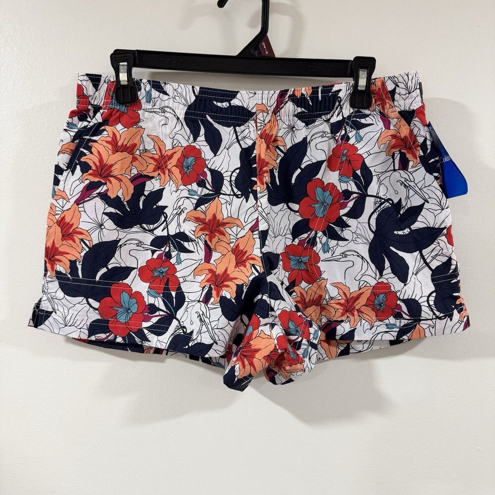 Columbia Sandy River Shorts Womens Size Medium Floral 3” Inseam Draw String NWT